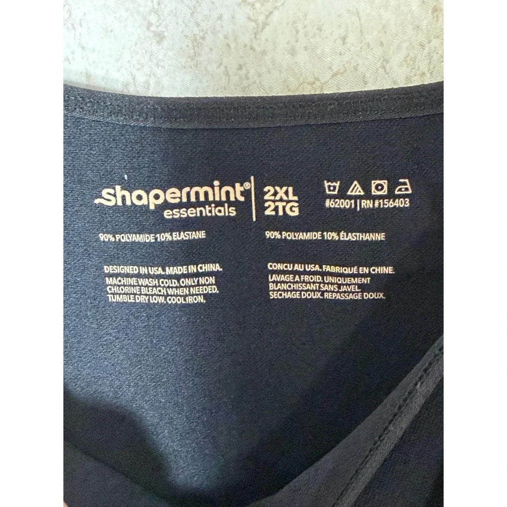 Shapermint Essentials Black All Day Every Day Scoop Neck Cami Tank Top 2XL‎